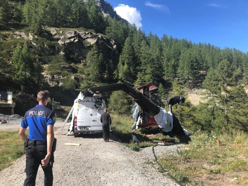 Rotex-Helikopter verunfallt in der Zermatt Region